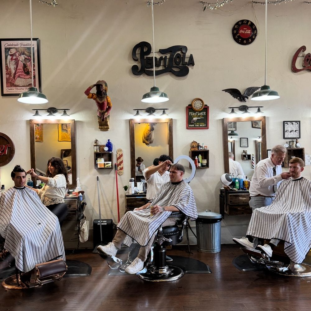 New Edition Barber Shop interior in Santa Barbara, CA - a top-rated men's barbershop known for quality haircuts and skilled barber Cesar Leon