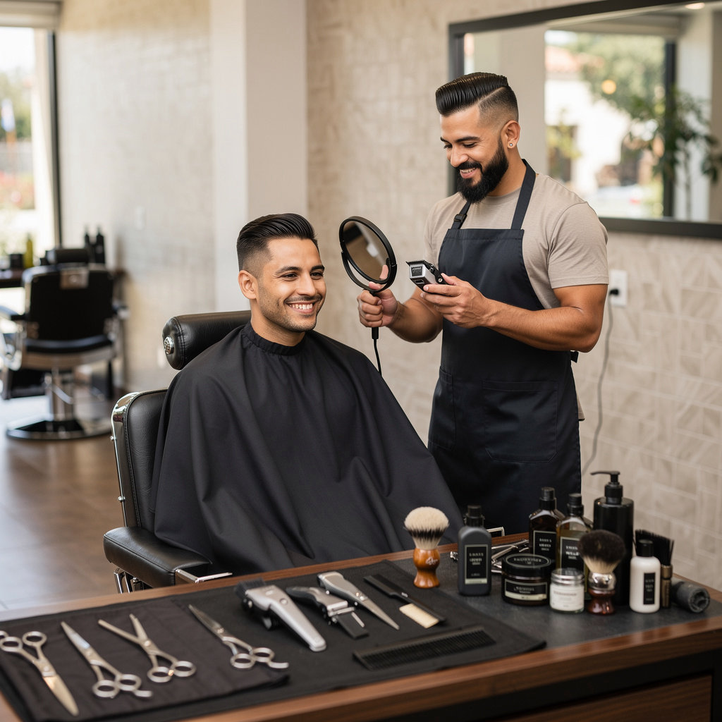 New Edition Barber Shop professional barber providing expert haircut and grooming services in Santa Barbara